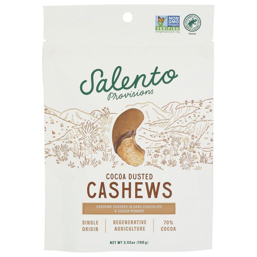 Salento Provisions Cocoa Dusted Cashews, 3.52 Ounce -- 12 Per Case