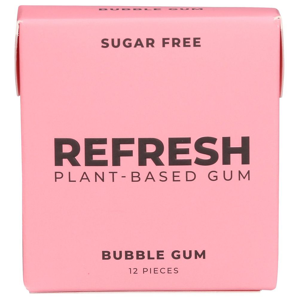Refresh Gum Bubble Gum Flavored Plant Based Gum, 12 Count -- 12 Per Case