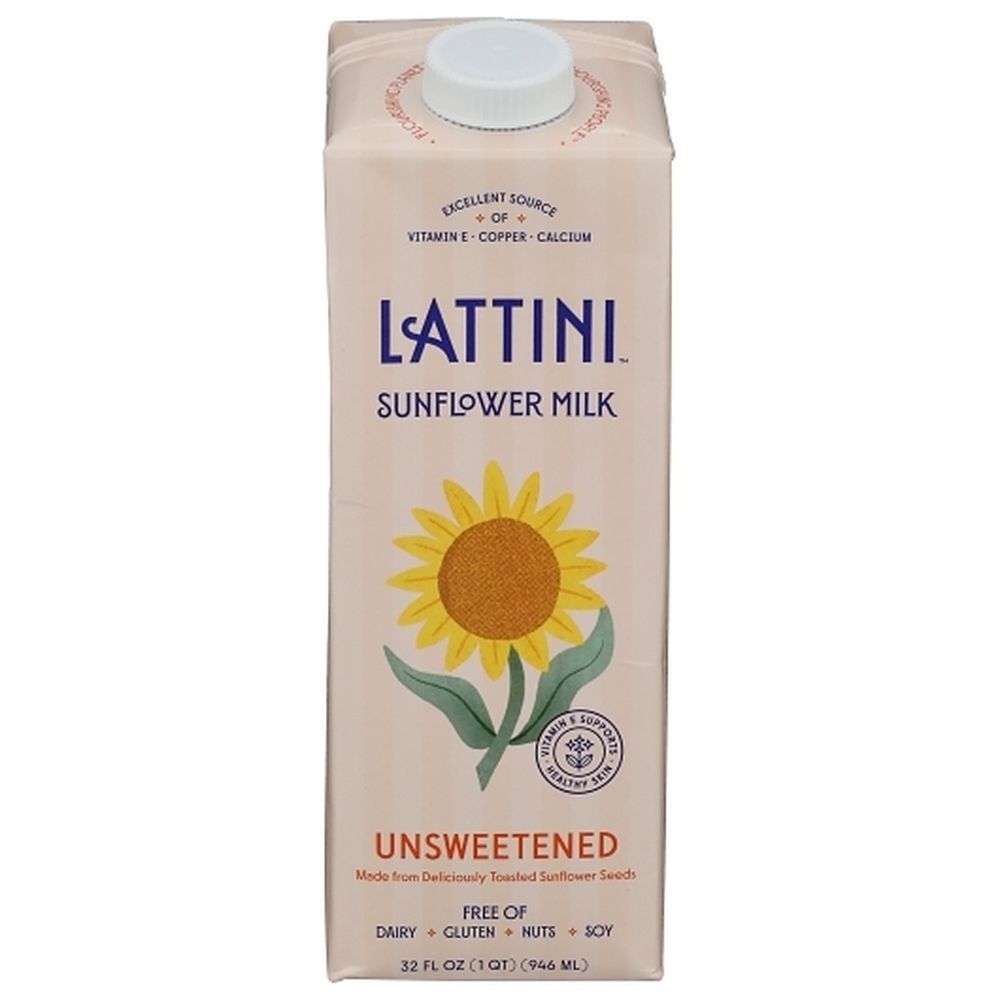 Lattini Unsweetened Sunflower Milk, 32 Fluid Ounce -- 6 Per Case