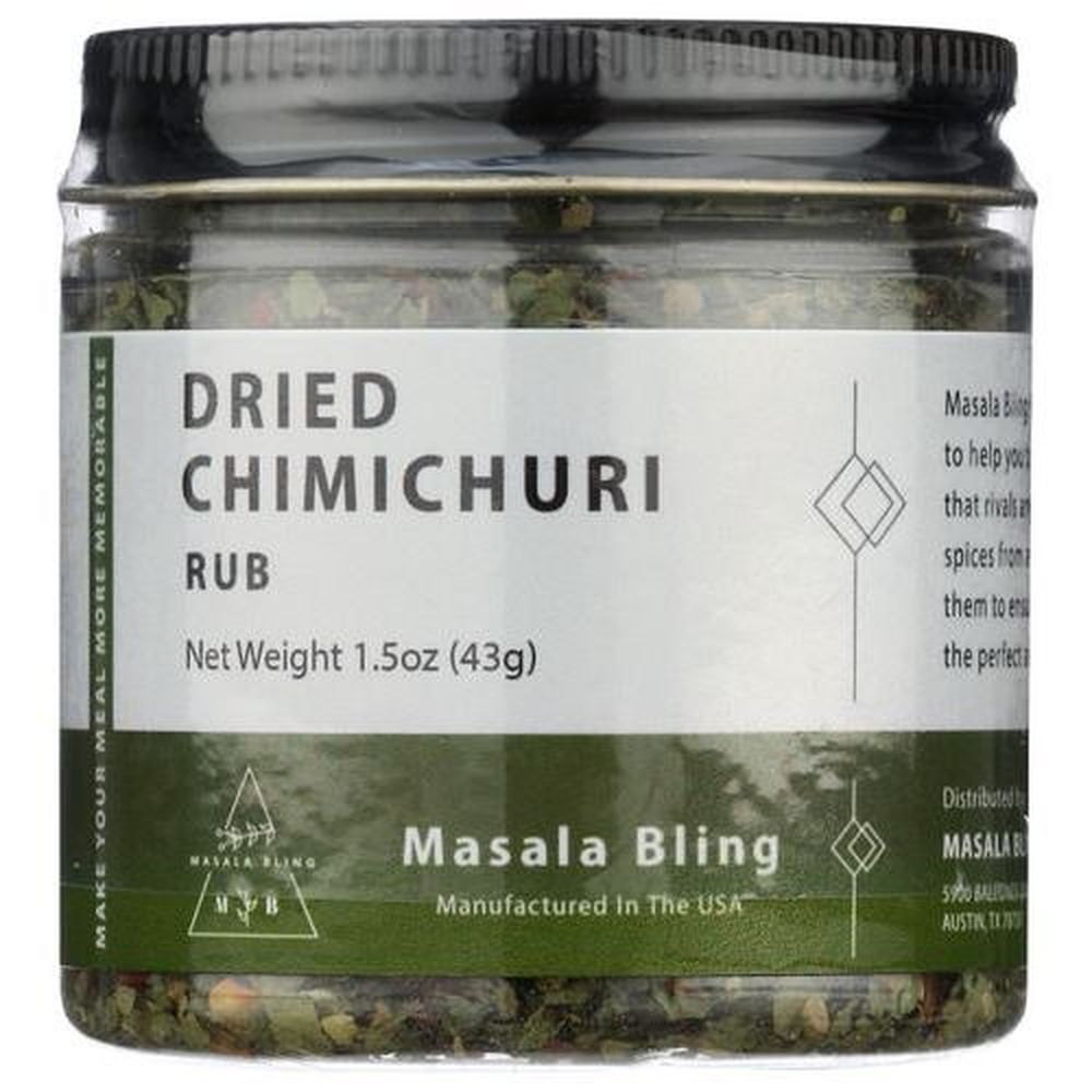 Masala Bling Dried Chimichrri Rub, 1.5 Ounce -- 6 Per Case