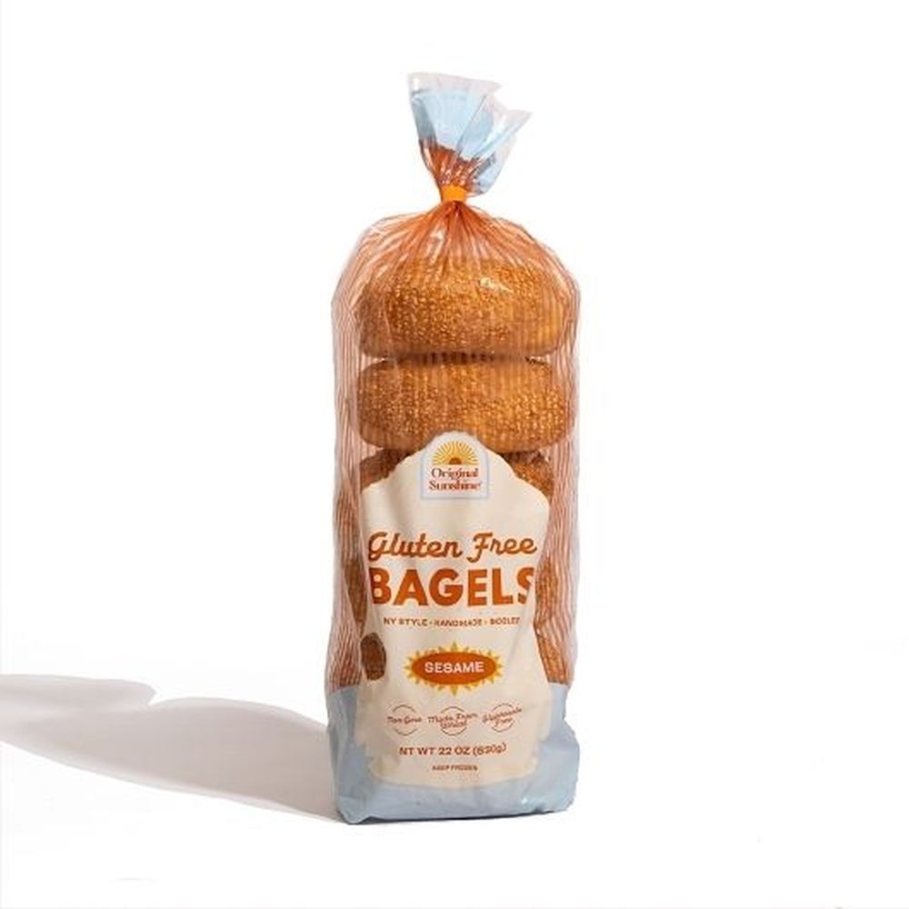 Original Sunshine Gluten Free Sesame Bagel, 6 Count -- 4 Per Case