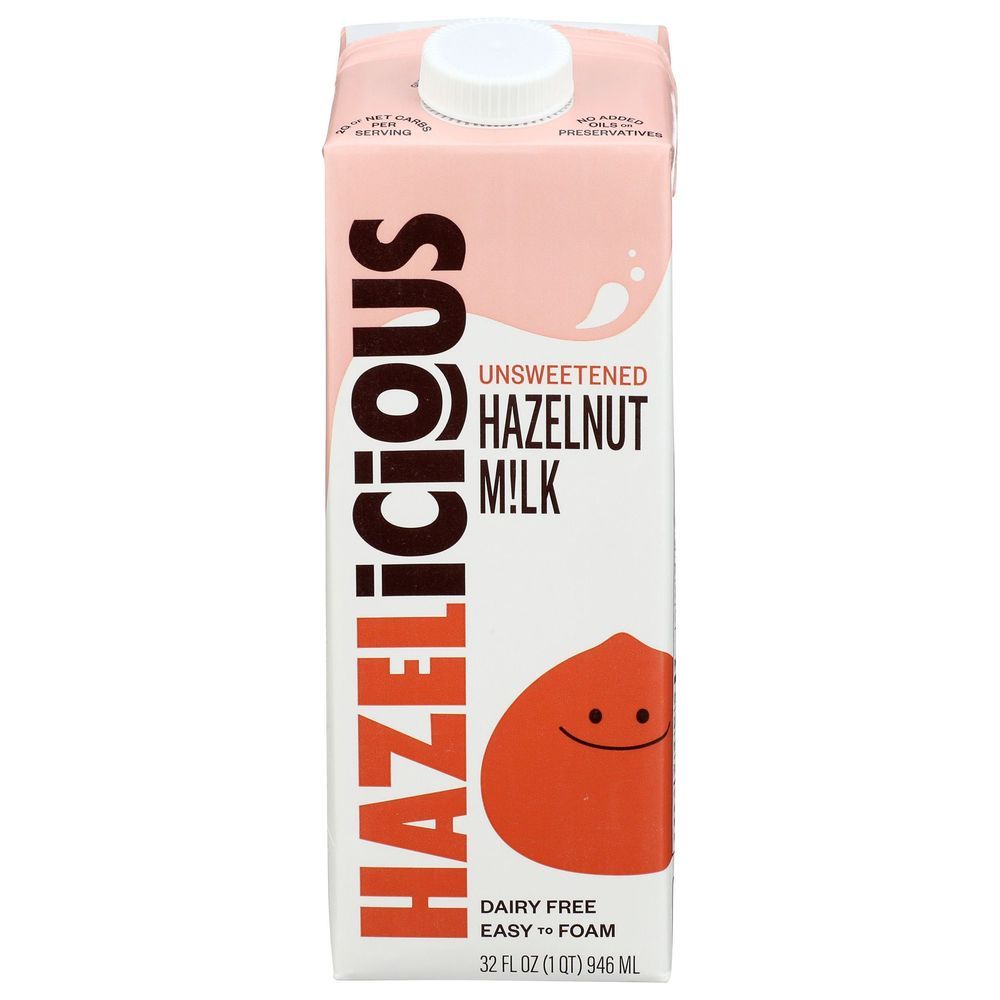 Hazelicious Unsweetened Hazelnut Milk, 32 Fluid Ounce -- 6 Per Case