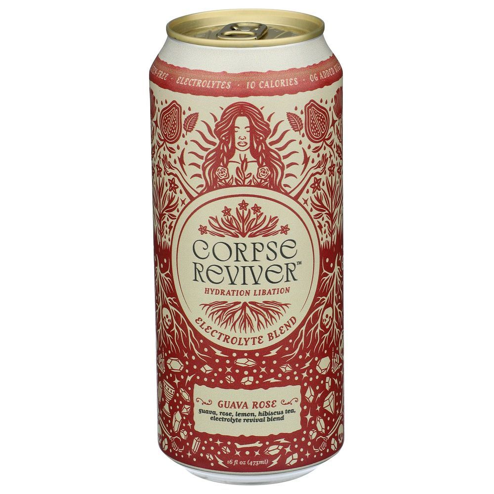 Corpse Reviver Guava Rose Electrolyte Hydration Drink, 16 Fluid Ounce -- 12 Per Case