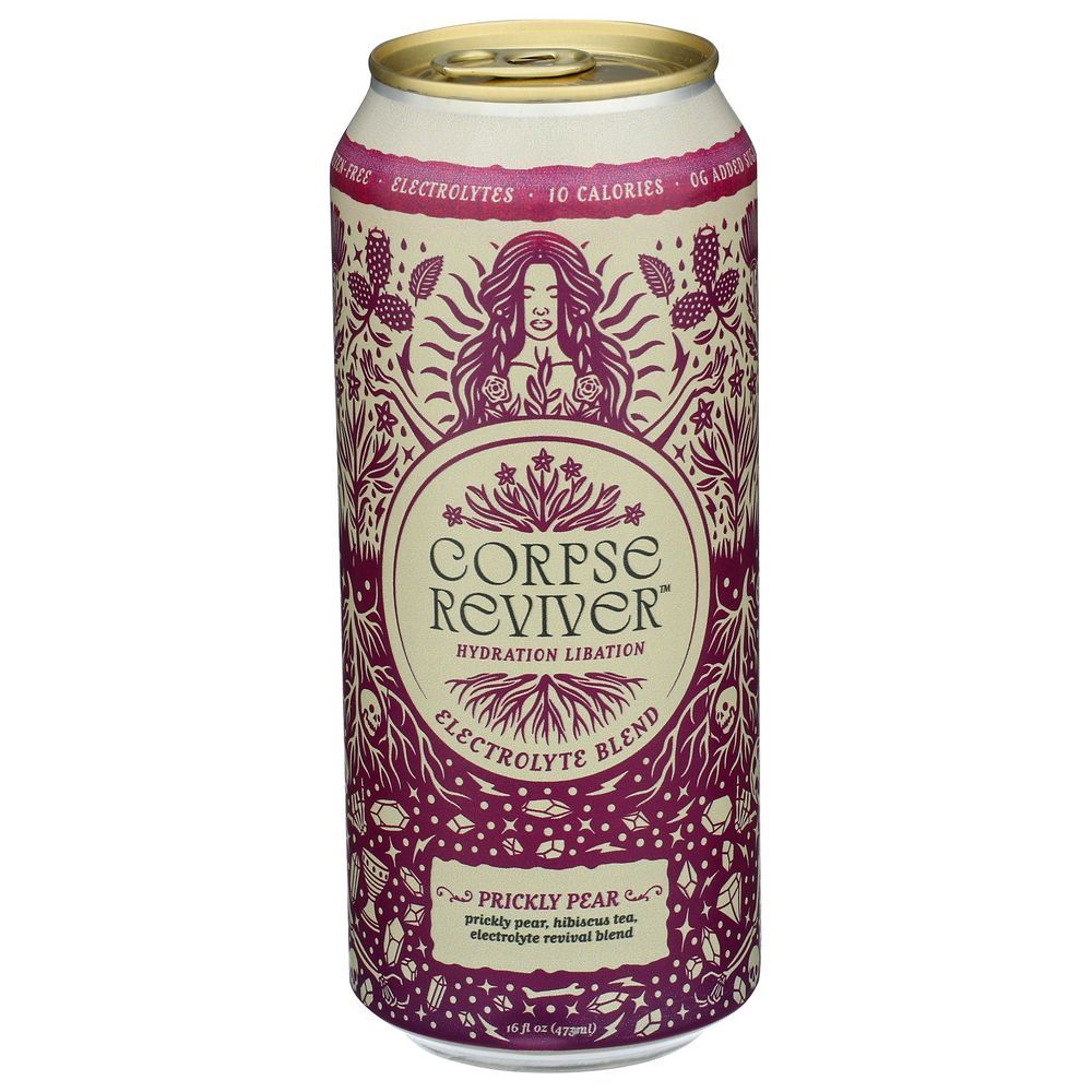 Corpse Reviver Prickly Pear Electrolyte Hydration Drink, 16 Fluid Ounce -- 12 Per Case