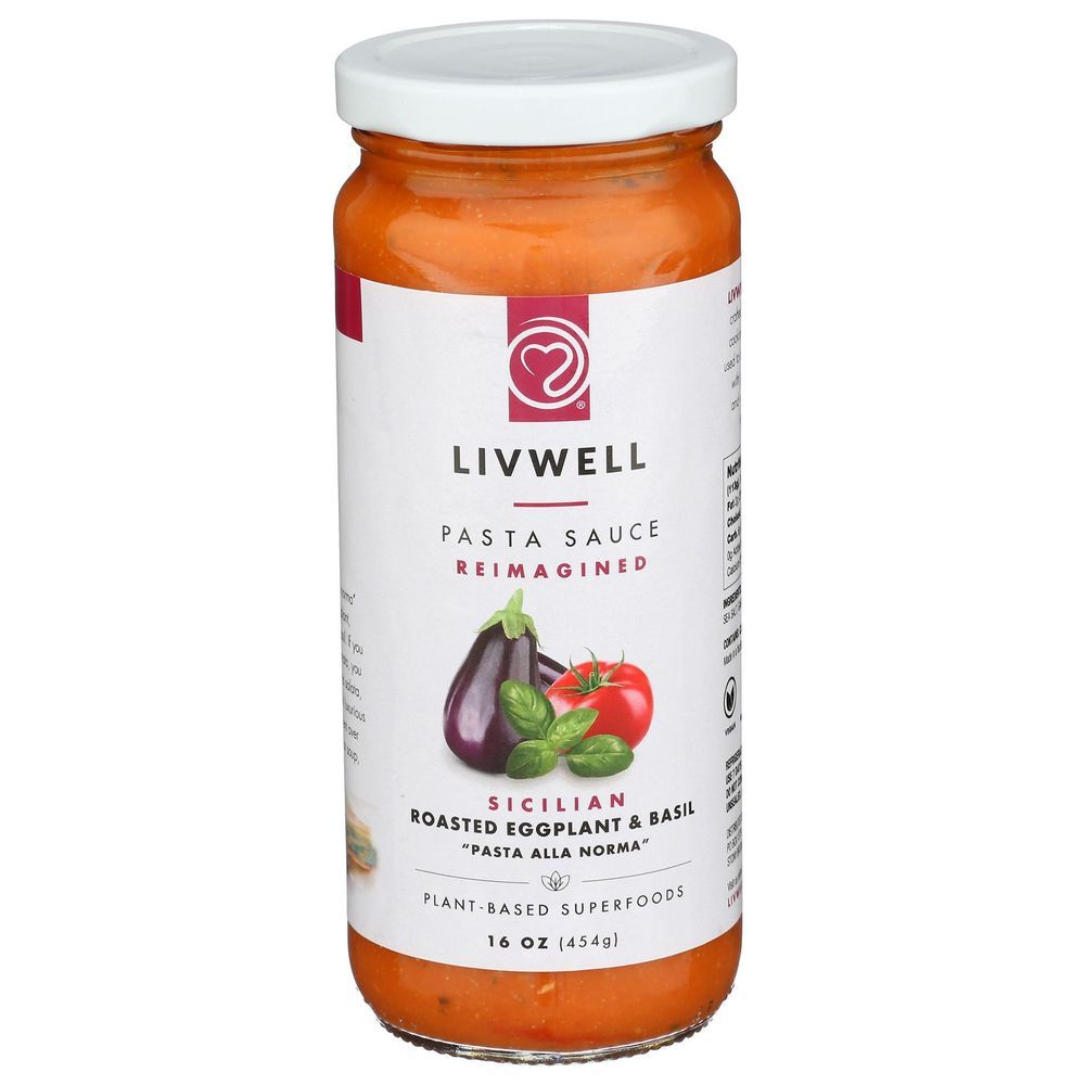 Livwell Sicilian Roasted Eggplant And Basil Pasta Sauce, 16 Ounce -- 6 Per Case