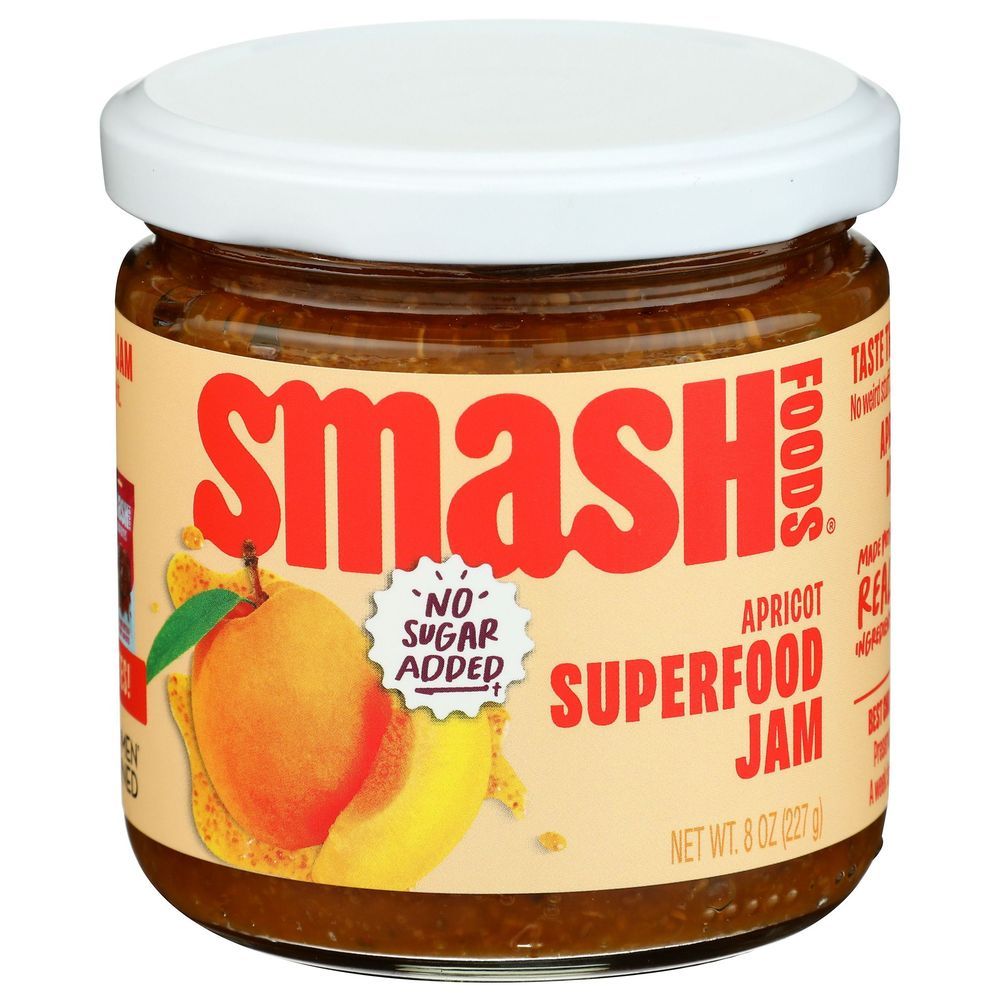 Smash Foods Apricot Superfood Chia Jam, 8 Ounce -- 6 Per Case