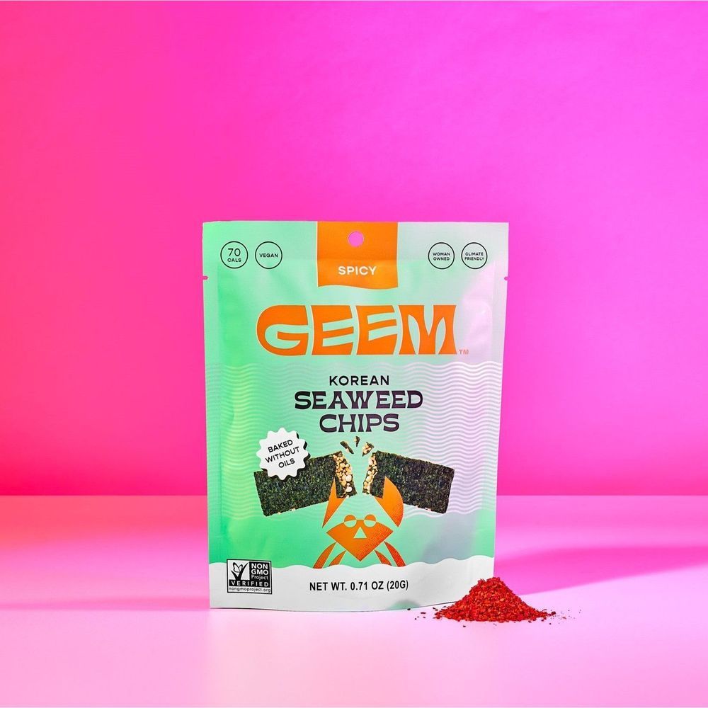 Geem Korean Spicy Seaweed Chips, 0.71 Ounce -- 12 Per Case