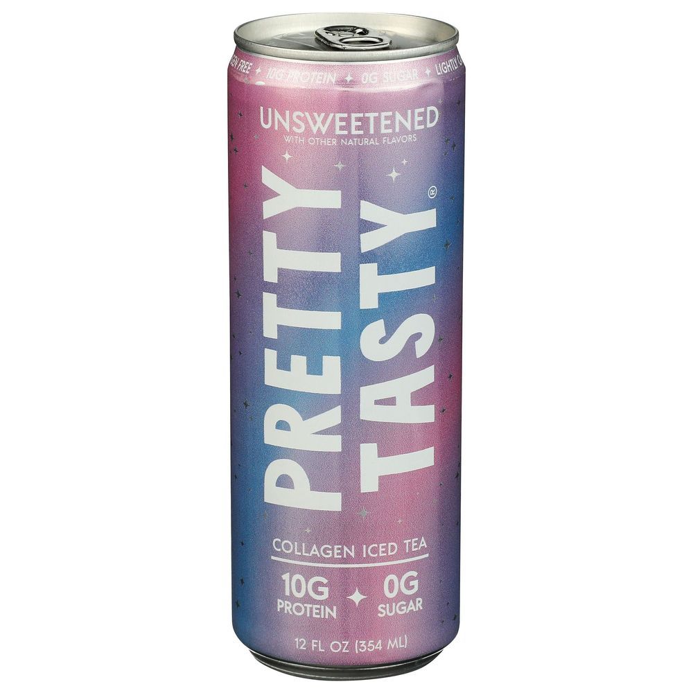 Pretty Tasty Original Black Ready To Drink Collagen Iced Tea, 12 Fluid Ounce -- 12 Per Case