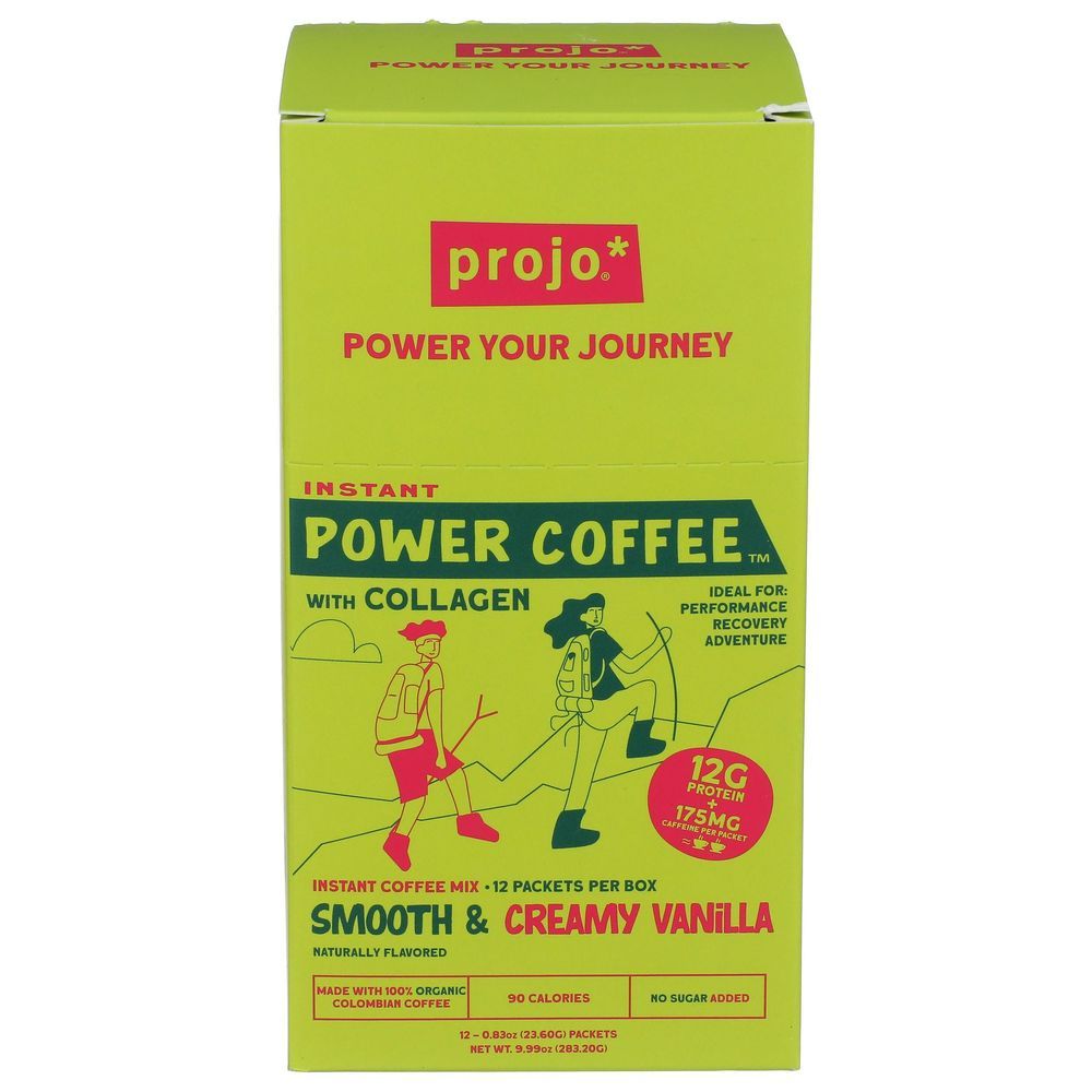 Projo Smooth And Creamy Vanilla Instant Coffee With Collagen, 9.31 Ounce -- 6 Per Case
