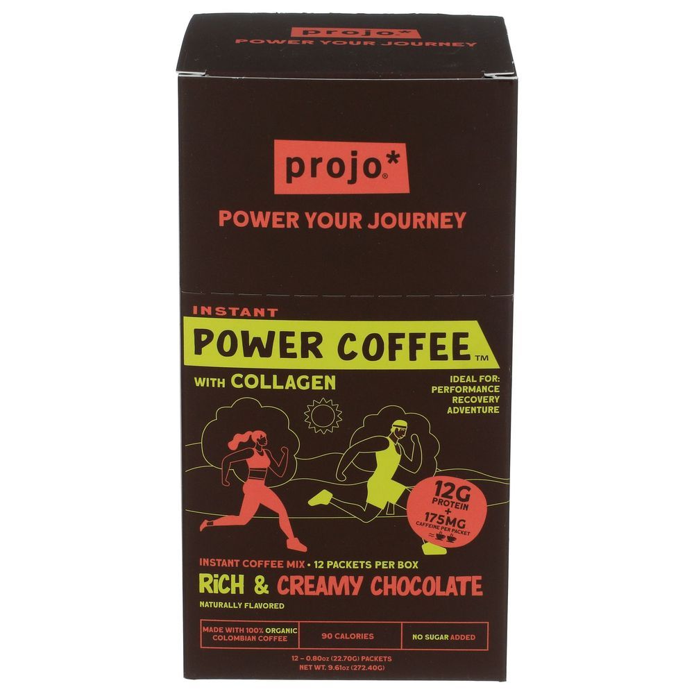 Projo Rich And Creamy Chocolate Instant Coffee With Collagen, 9.31 Ounce -- 6 Per Case