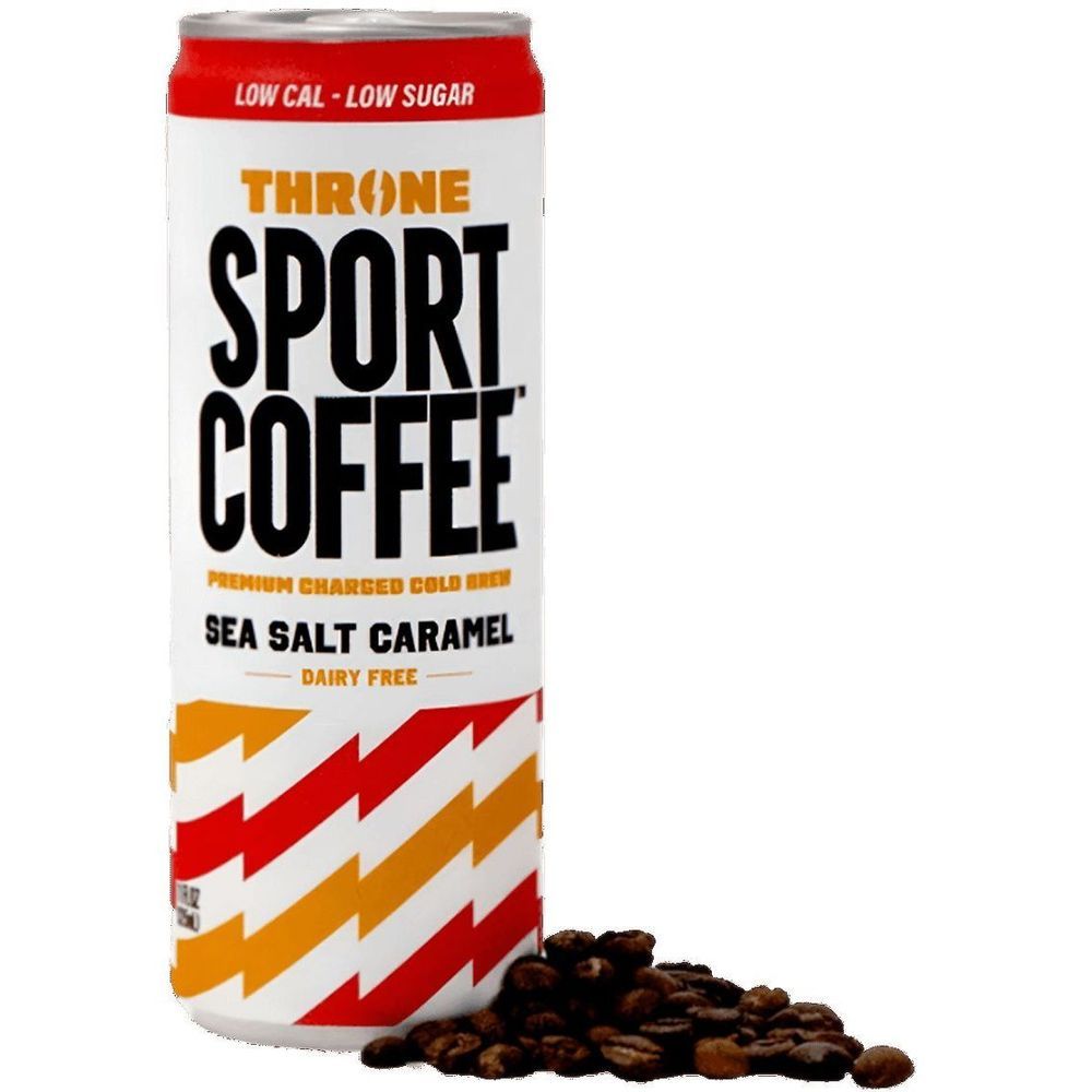 Throne Sport Coffee Sea Salt Caramel Cold Brew Coffee, 11 Ounce -- 12 Per Case