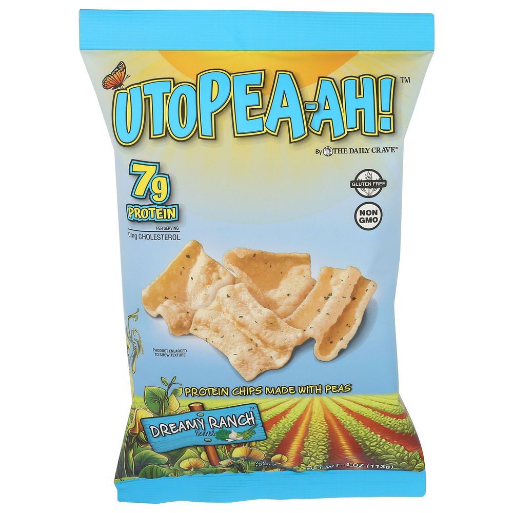 The Daily Crave Utopea Ah Dreamy Ranch Protein Chips, 4 Ounce -- 8 Per Case