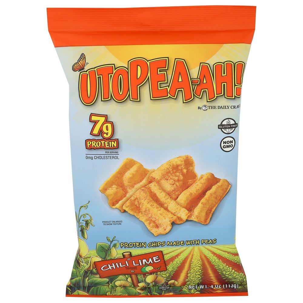 The Daily Crave Utopea Ah Chili Lime Protein Chips, 4 Ounce -- 8 Per Case