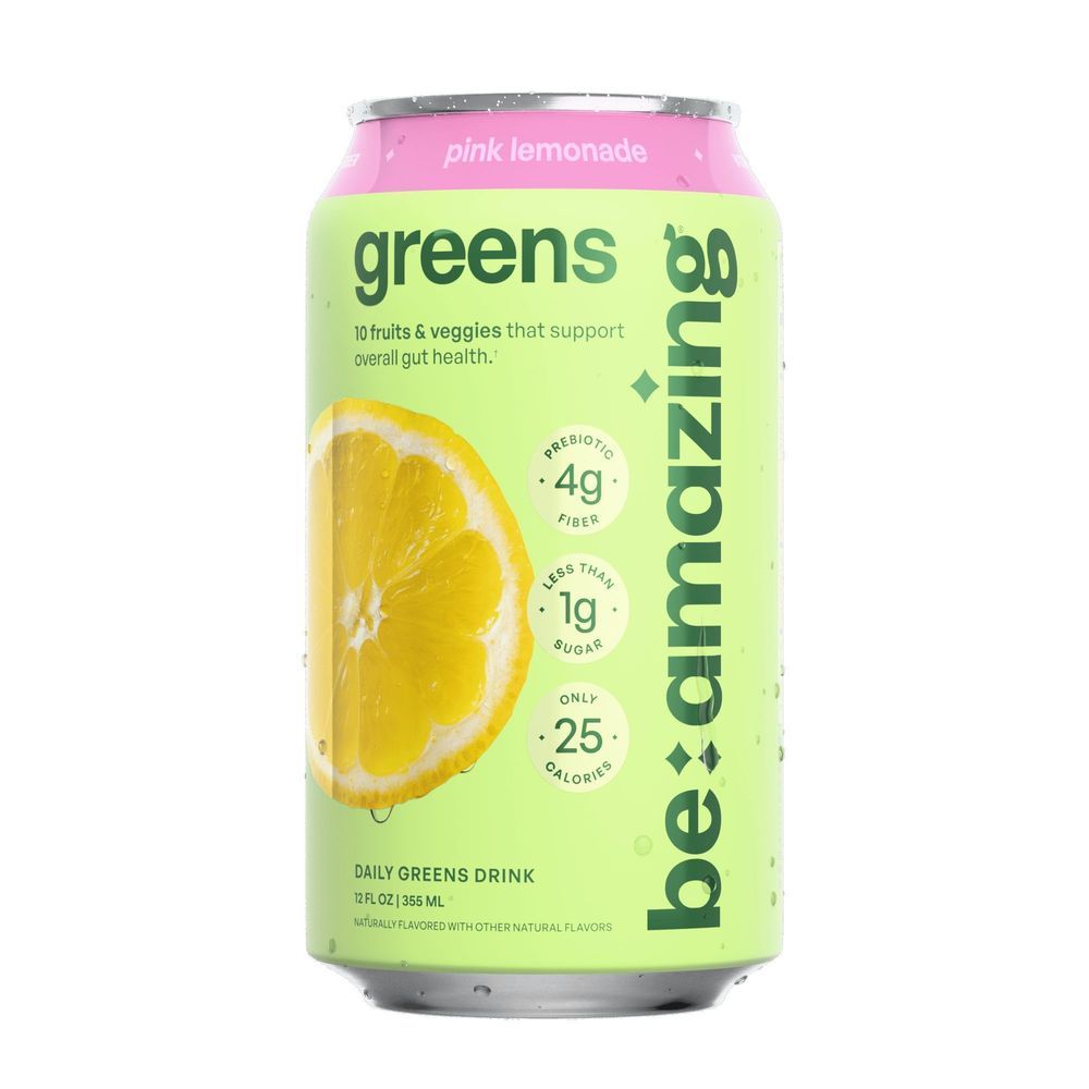 Be Amazing Pink Lemonade Daily Greens Drink, 12 Fluid Ounce -- 8 Per Case