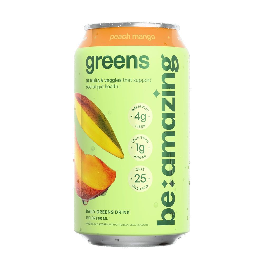 Be Amazing Peach Mango Daily Greens Drink, 12 Fluid Ounce -- 8 Per Case