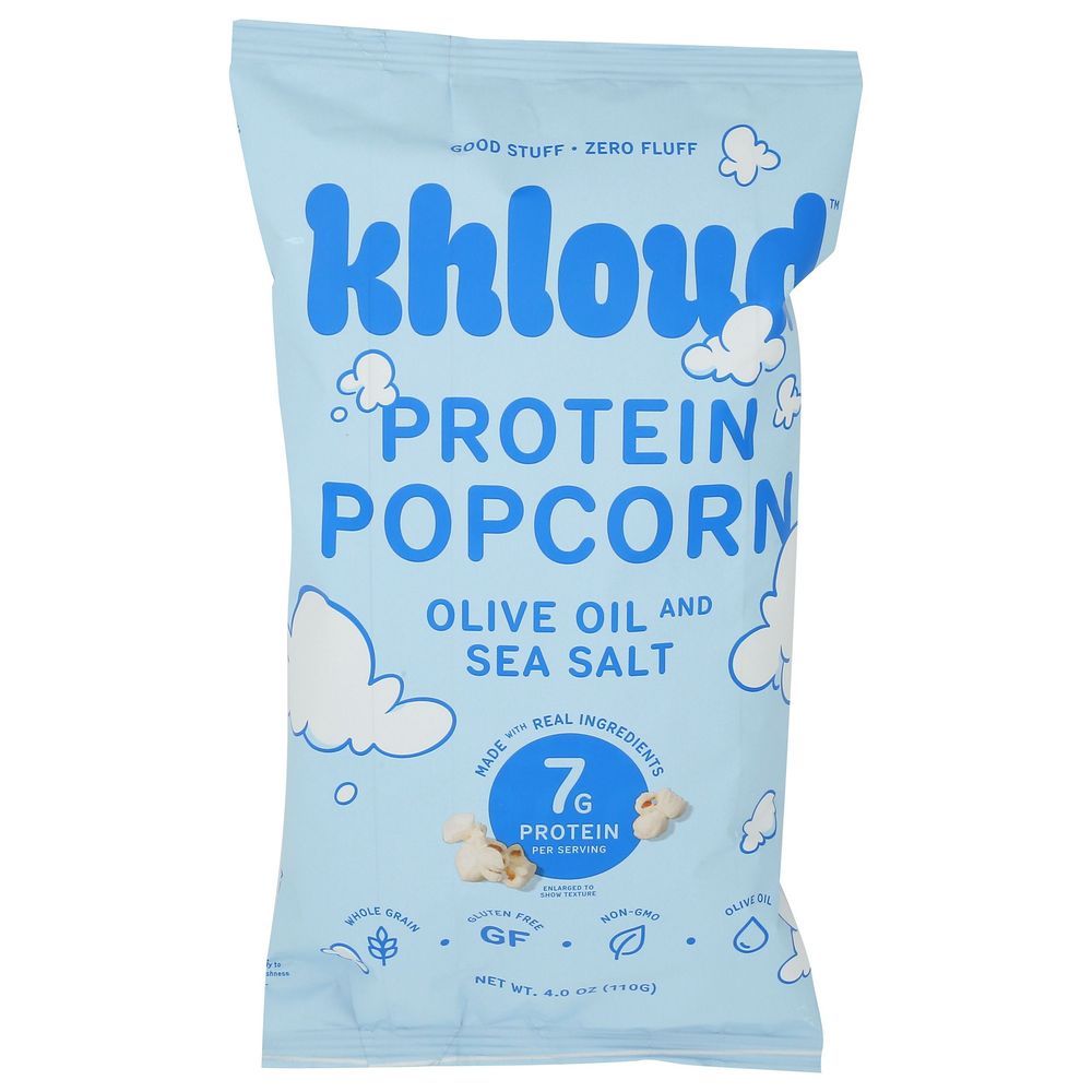 Khloud Olive Oil And Sea Salt Protein Popcorn, 4 Ounce -- 12 Per Case