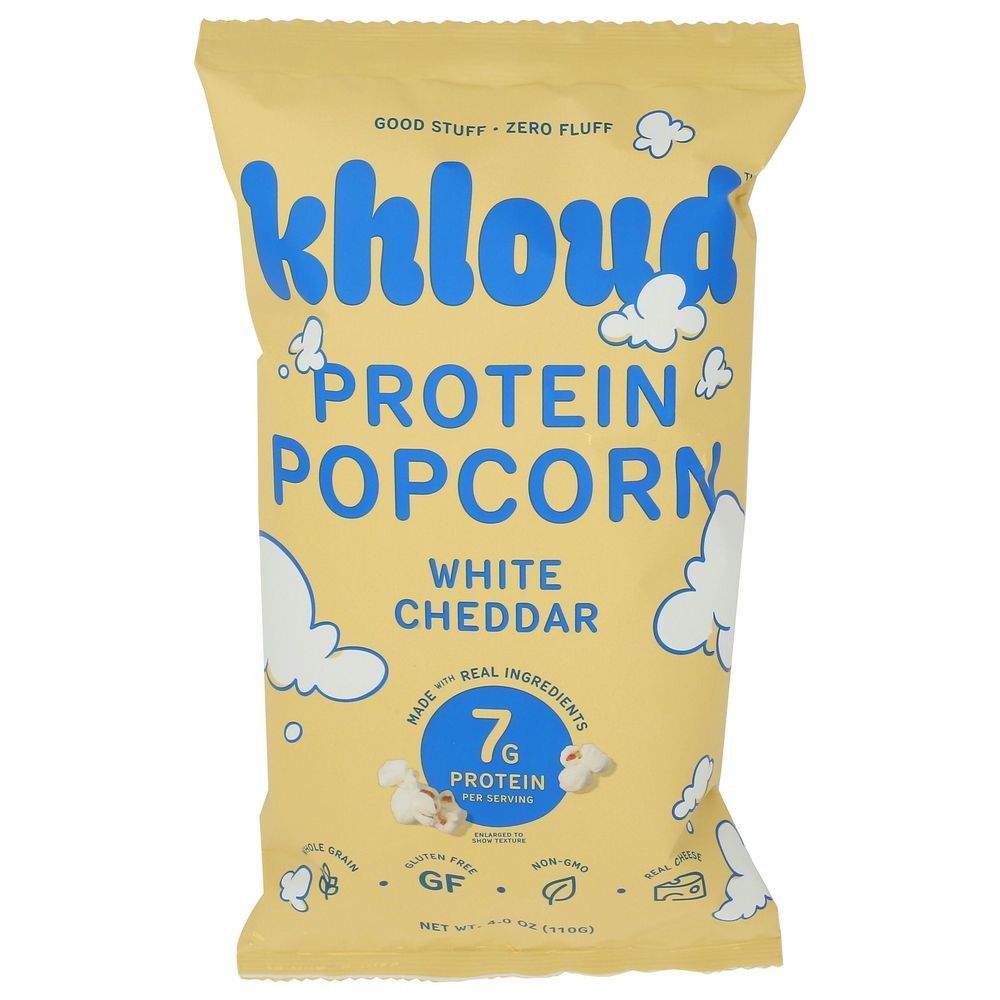 Khloud White Cheddar Protein Popcorn, 4 Ounce -- 12 Per Case