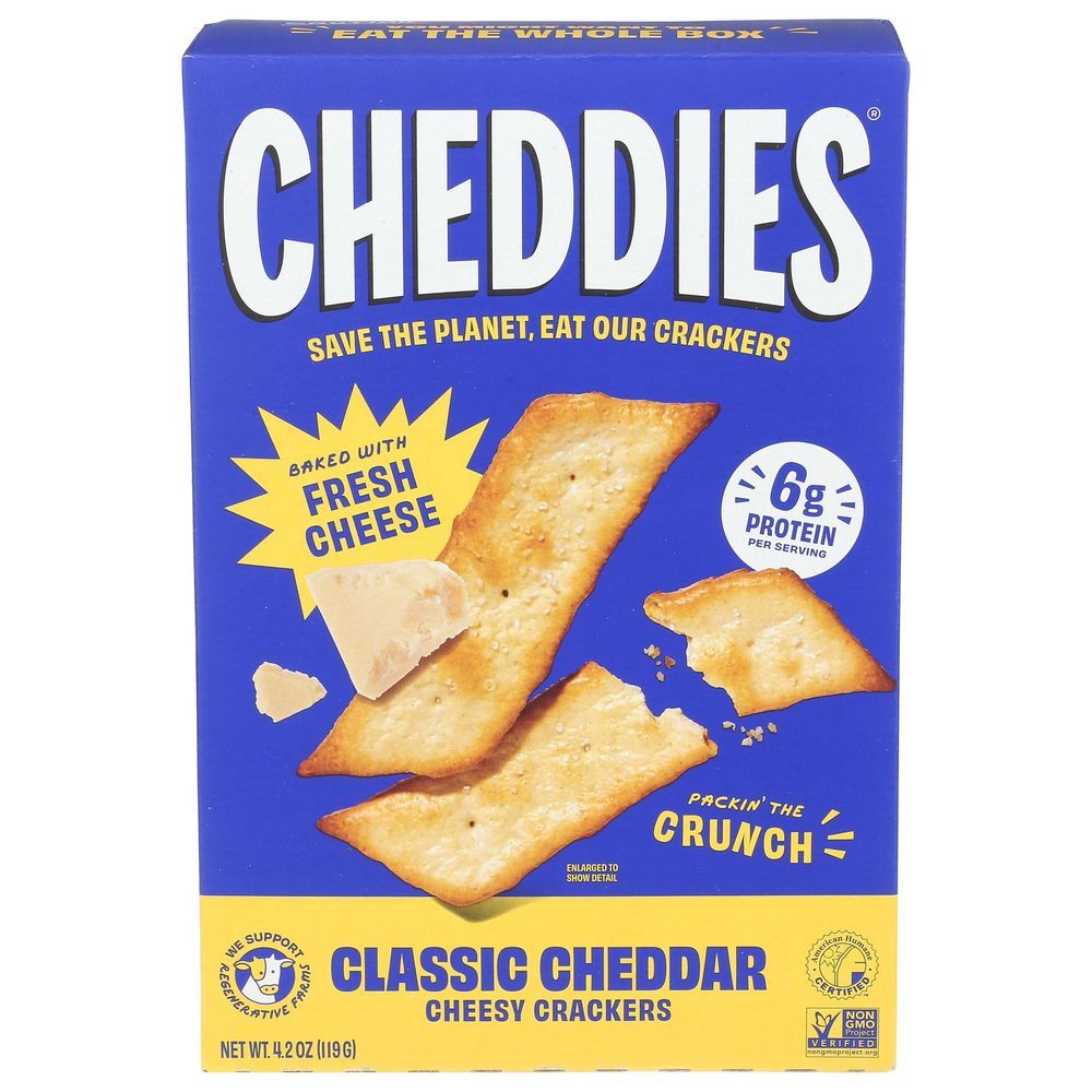 Cheddies Classic Cheddar Cheesy Crackers, 4.2 Ounce -- 6 Per Case