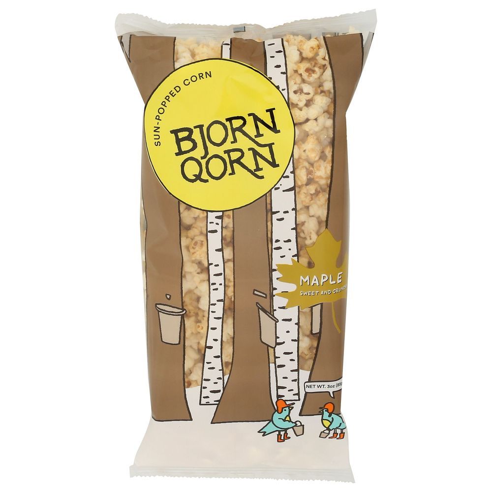 Bjornqorn Maple Sun Popped Popcorn, 3 Ounce -- 12 Per Case