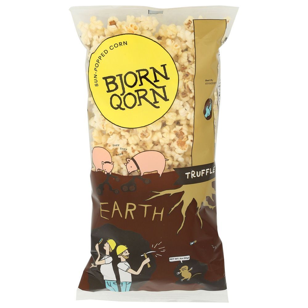 Bjornqorn Earth Truffle Sun Popped Popcorn, 3 Ounce -- 12 Per Case