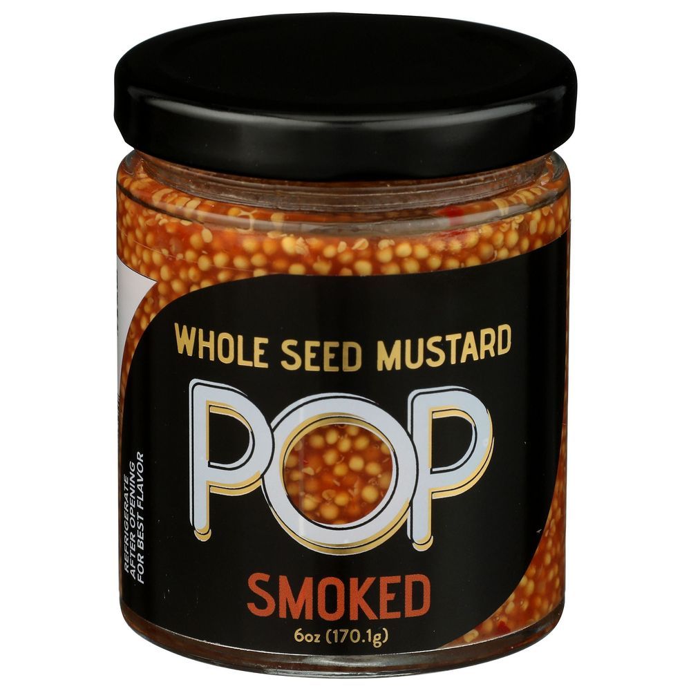 Pop Mustard Smoked Whole Mustard Seed, 6 Ounce -- 12 Per Case