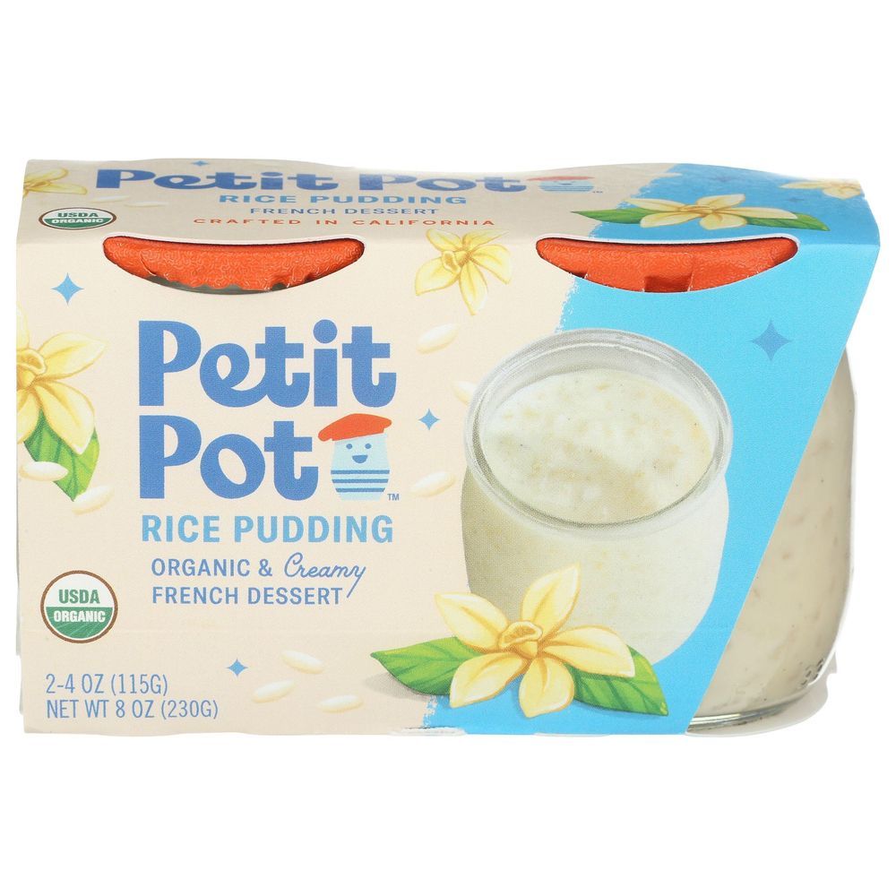 Petit Pot Organic Riz Au Lait French Rice Pudding, 8 Ounce -- 4 Per Case