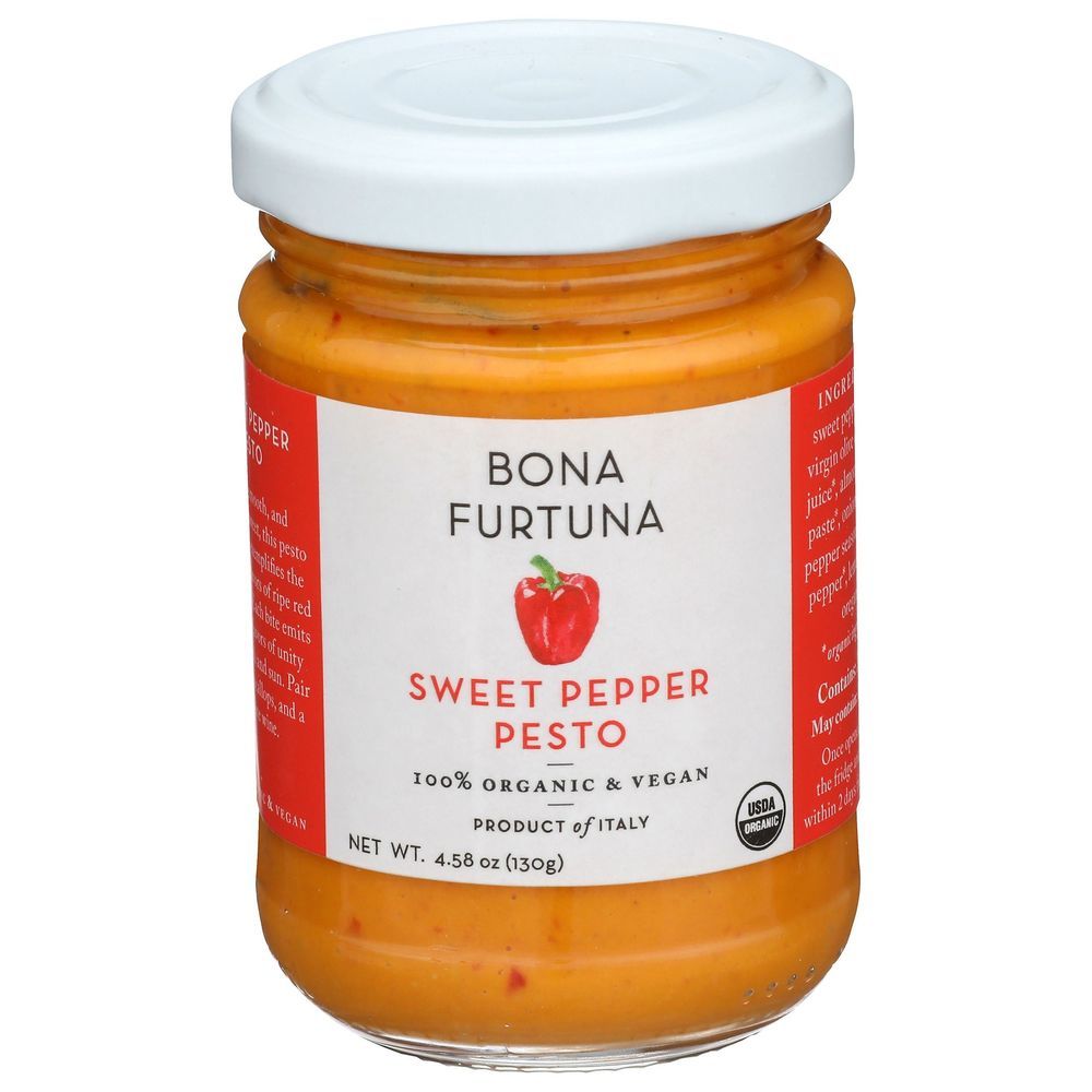 Bona Furtuna Organic Sweet Pepper Pesto, 4.58 Ounce -- 6 Per Case