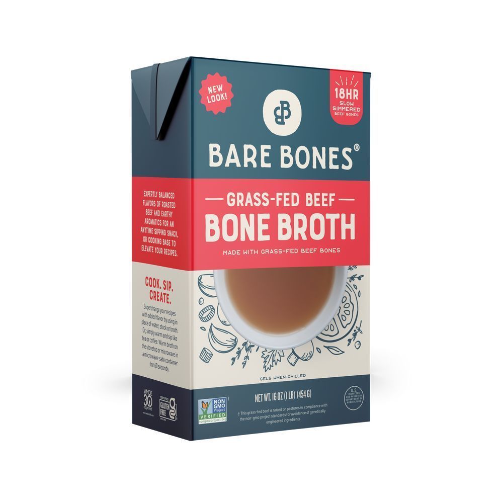 Bare Bones Organic Beef Bone Broth, 16 Ounce -- 8 Per Case