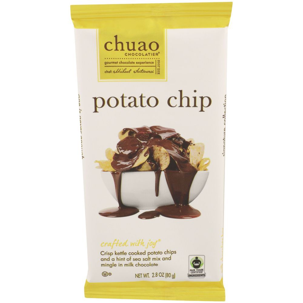 Chuao Chocolatier Potato Chip Chocolate Bar, 2.8 Ounce -- 12 Per Case