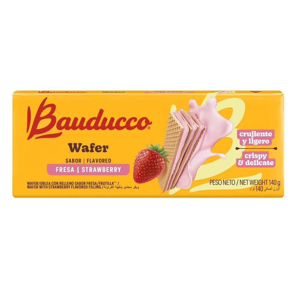 Bauducco Strawberry Wafer Cookies, 5 Ounce -- 18 Per Case