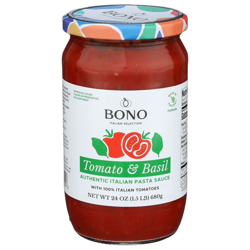 Bono Tomato And Basil Pasta Sauce, 24 Fluid Ounce -- 6 Per Case