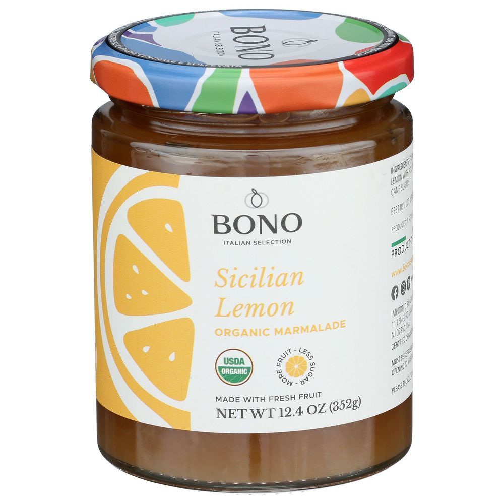 Bono Organic Sicilian Lemon Marmalade, 12.4 Ounce -- 6 Per Case