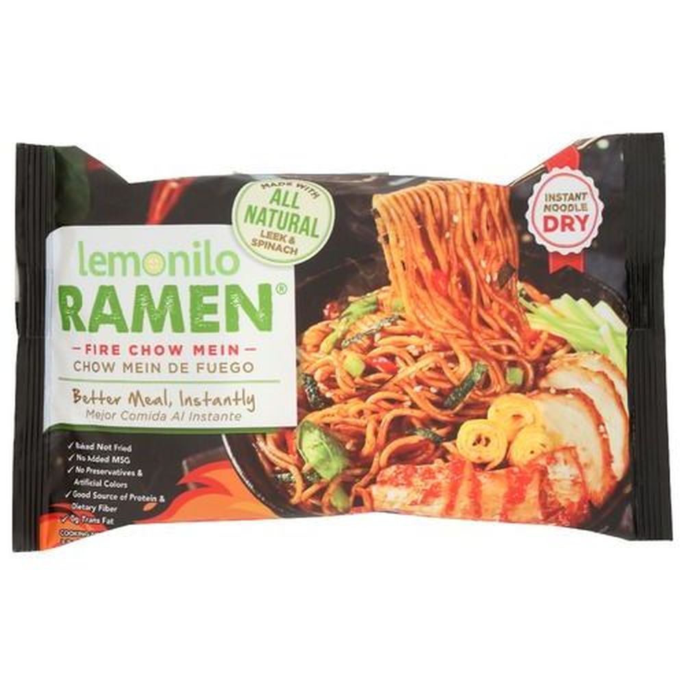 Lemonilo Fire Chow Mein Ramen Noodles, 2.99 Ounce -- 6 Per Case