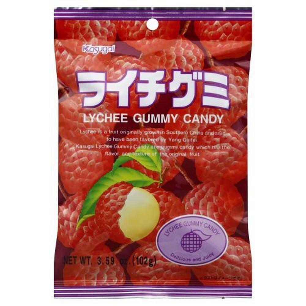 Kasugai Frutia Lychee Gummy Candy, 3.59 Ounce -- 24 Per Case