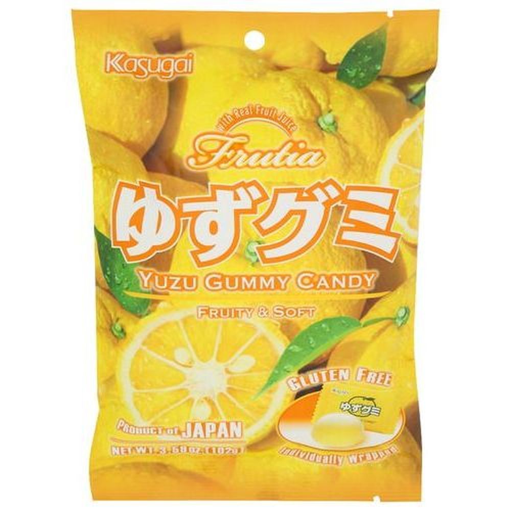 Kasugai Frutia Yuzu Gummy Candy, 3.59 Ounce -- 24 Per Case