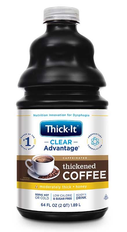 Thick-it Clear Advantage Aqua Care H20 Regular Honey Coffee, 64 Fluid Ounce -- 4 Per Case