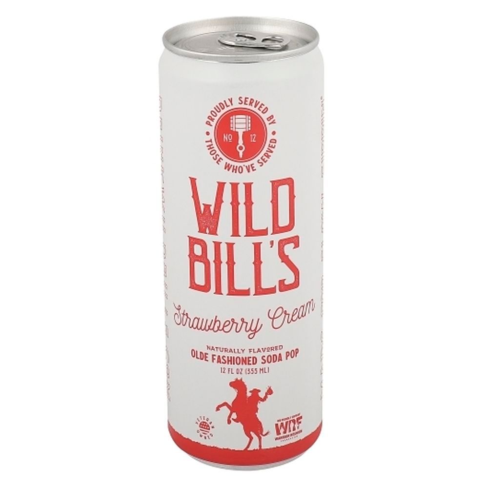 Wild Bill's Strawberry Cream Craft Soda, 12 Ounce -- 12 Per Case