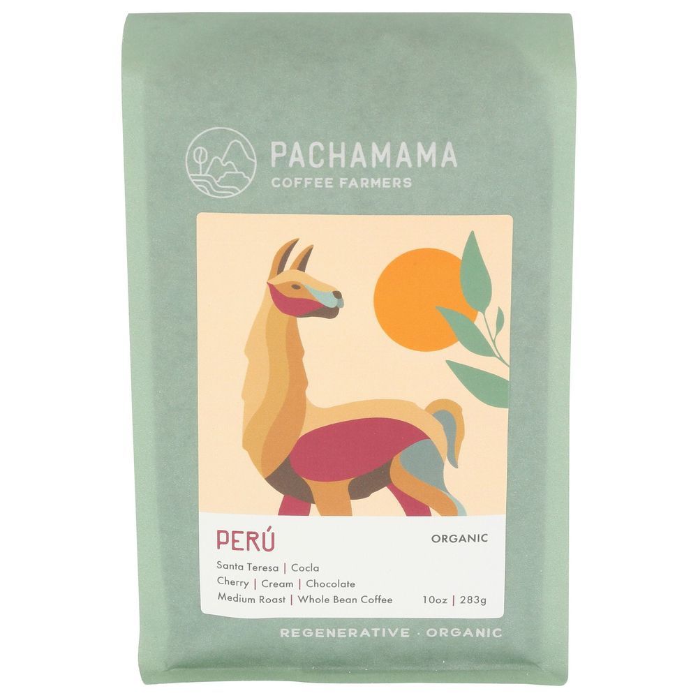 Pachamama Organic Peru Whole Bean Coffee, 10 Ounce -- 8 Per Case