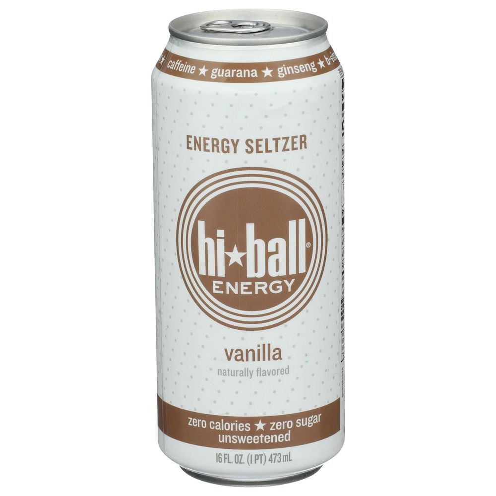 Hiball Vanilla Energy Seltzer, 16 Fluid Ounce -- 12 Per Case