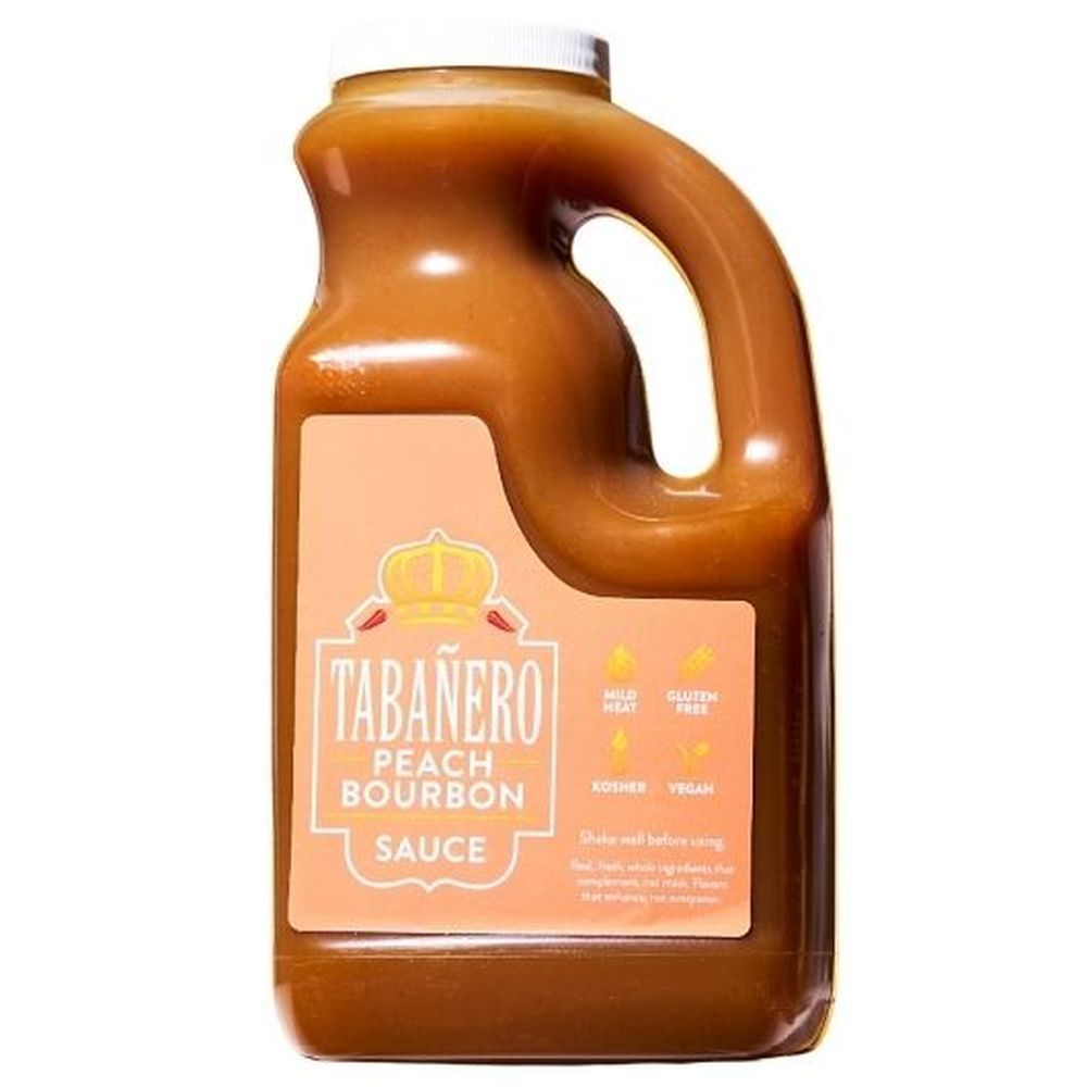Tabanero Peach Bourbon Hot Sauce, 64 Fluid Ounce