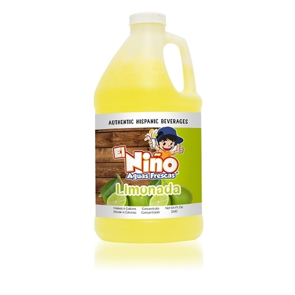 El Nino Aguas Frescas 64 Ounce Limonada Hispanic Beverage, 6 Count
