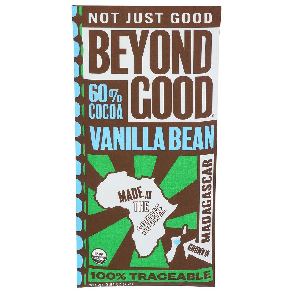 Beyond Good 60 Percent Cocoa Vanilla Bean Bar, 2.64 Ounce -- 12 Per Case