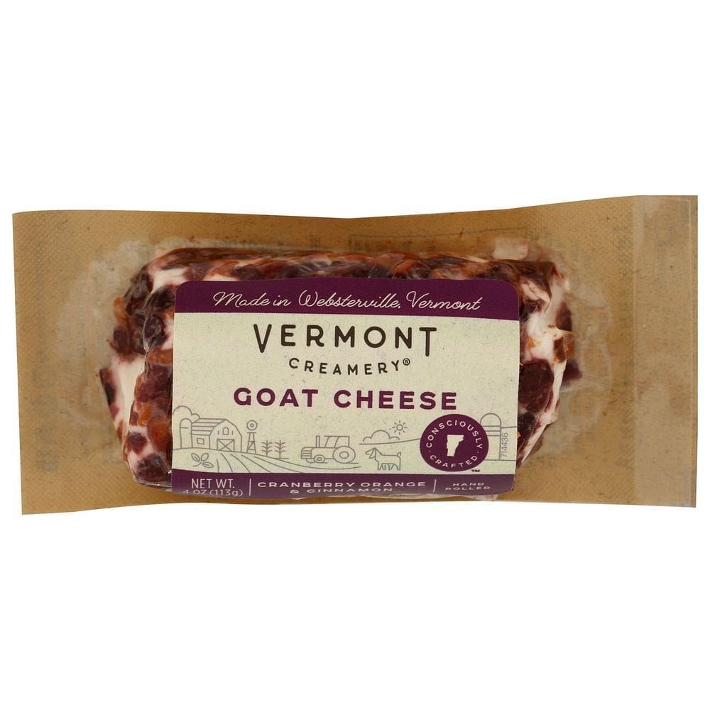 Vermont Creamery Granberry Orange Cinnamon Goat Cheese, 4 Ounce -- 12 Per Case