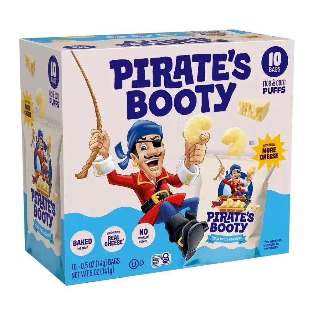 Pirate's Booty Aged White Cheddar Rice And Corn Puffs, 5 Ounce -- 4 Per Case
