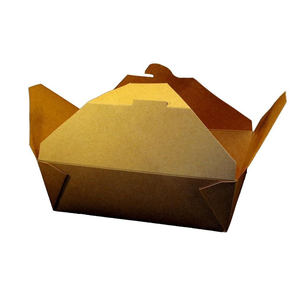 Sqp Number 3 Kraft Paper Eco Earth Food Box -- 200 Per Case