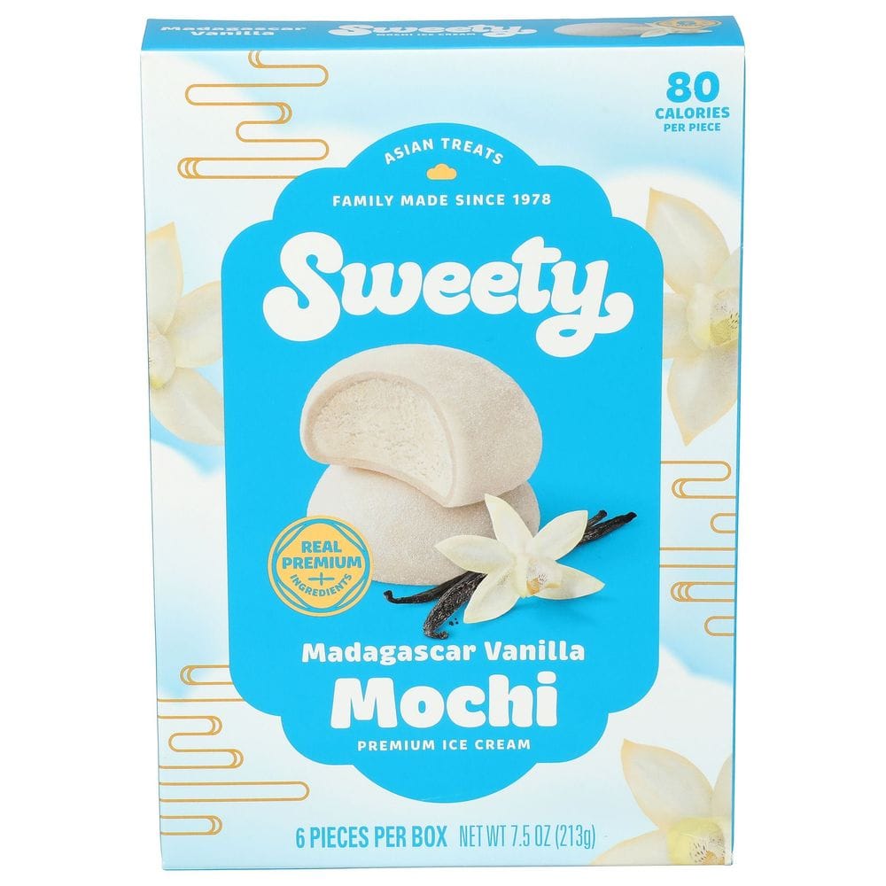 Sweety Madagascar Vanilla Mochi Ice Cream, 7.5 Ounce -- 6 Per Case
