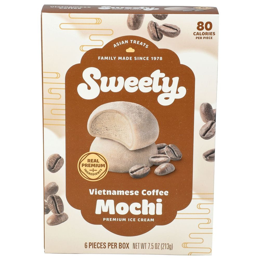 Sweety Vietnamese Coffee Mochi Ice Cream, 7.5 Ounce -- 6 Per Case