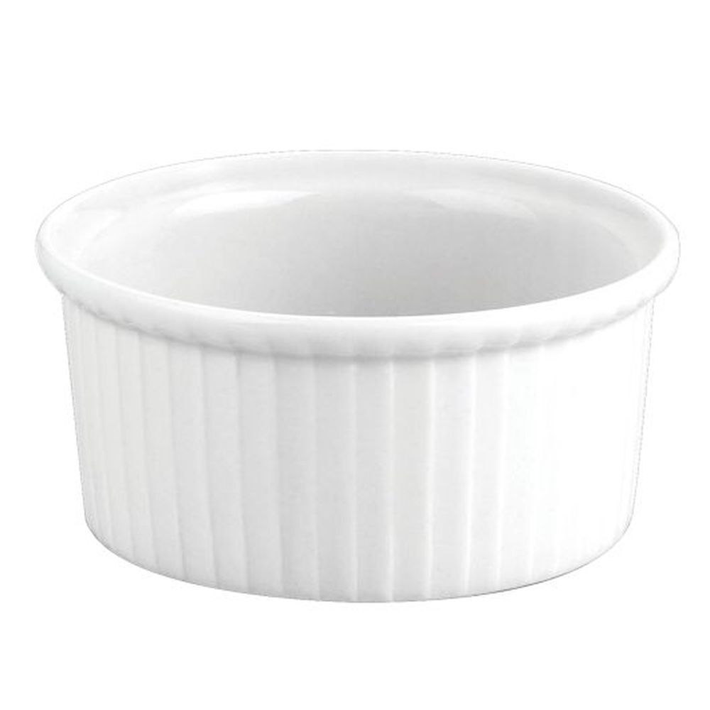 Pillivuyt 4 Ounce Porcelain Ramekin Plisse, 12 Count