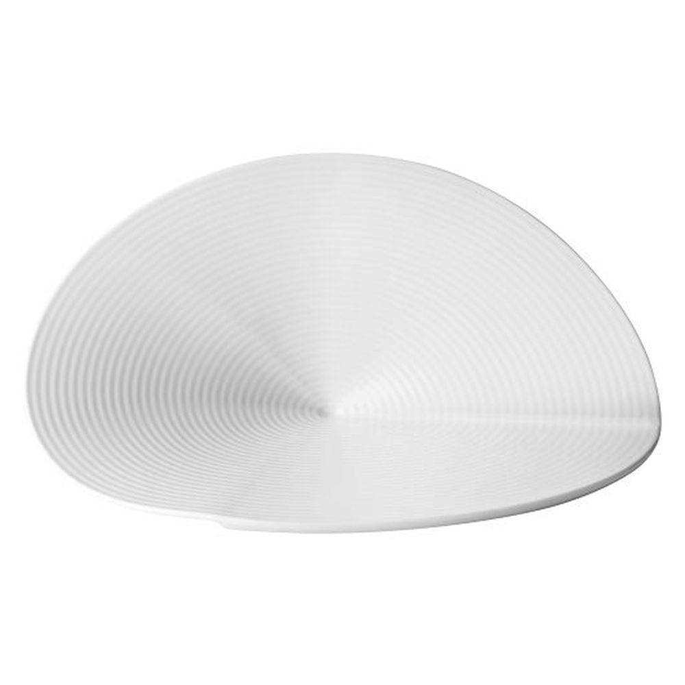 Pillivuyt Canopee 11.875 Inch Porcelain Folded Presentation Plate, 2 Count
