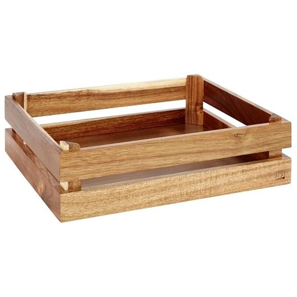 Aps Storytellers Caramel Acacia Wood Gn 1/2 Superbox, 13.78 X 11.42 X 4.13 Inch